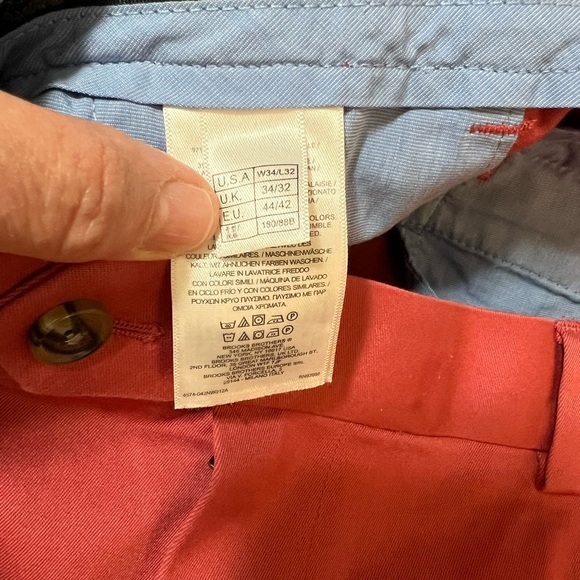 Brooks Brothers Men’s Lightweight Advantage Chino Milano Nantucket Red  Waist 34 - Picture 4 of 4